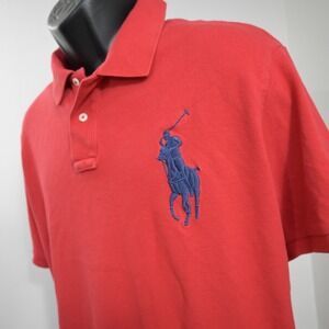 Polo Ralph Lauren Big Pony Golf Polo Red Custom Slim Fit Short Sleeve Mens 2XL